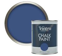 Vintro Deep Blue Chalk Paint/furniture Paint Matt Finish 1 Litre (Paris Blue)