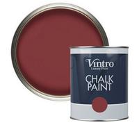 Vintro Deep Red Chalk Paint/furniture Paint Matt Finish 1 Litre (Mulberry)