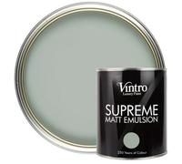 Vintro Luxury Matt Emulsion Blue-Green, Smooth Chalky Finish, Multi Surface Paint For Walls, Ceilings, Wood, Metal - 1L (Duck Egg)