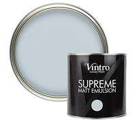 Vintro | Luxury Matt Emulsion | Blue-Grey | Smooth Chalky Finish | Multi Surface Paint | for Walls, Ceilings, Wood and Metal 2.5L (Aurora)