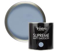 Vintro Luxury Matt Emulsion Blue, Multi Surface Paint For Walls, Ceilings, Wood, Metal - 2.5L (Morocco)