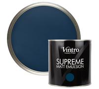 Vintro Luxury Matt Emulsion Blue Multi Surface Paint For Walls, Ceilings, Wood, Metal - 2.5L (Picasso Blue)