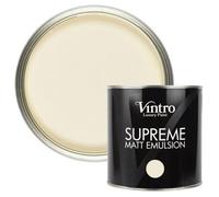 Vintro Luxury Matt Emulsion Cream Multi Surface Paint For Walls, Ceilings, Wood, Metal - 2.5L (Buckingham)