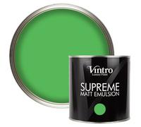 Vintro Luxury Matt Emulsion Green, Multi Surface Paint For Walls, Ceilings, Wood, Metal - 2.5L (Rainforest)