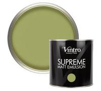 Vintro Luxury Matt Emulsion Green, Multi Surface Paint For Walls, Ceilings, Wood, Metal - 2.5L (Sage)