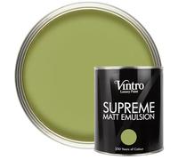 Vintro | Luxury Matt Emulsion | Green | Smooth Chalky Finish | Multi Surface Paint | for Walls, Ceilings, Wood and Metal | 1L (Green - Sage)