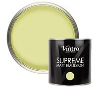 Vintro Luxury Matt Emulsion Green/yellow Multi Surface Paint For Walls, Ceilings, Wood, Metal - 2.5L (Citron)