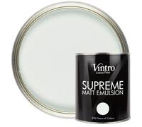 Vintro Luxury Matt Emulsion Hint Of Green Smooth Chalky Finish, Multi Surface Paint - Walls, Ceilings, Wood, Metal - 1L (Honeydew)