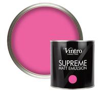Vintro Luxury Matt Emulsion Hot Pink Multi Surface Paint For Walls, Ceilings, Wood, Metal - 2.5L (Belladonna)