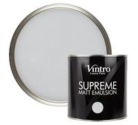 Vintro Luxury Matt Emulsion Light Grey Multi Surface Paint For Walls, Ceilings, Wood, Metal - 2.5L (Bidston Grey)