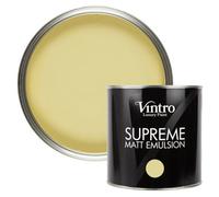 Vintro Luxury Matt Emulsion Light Yellow Multi Surface Paint For Walls, Ceilings, Wood, Metal - 2.5L (Xanthe)