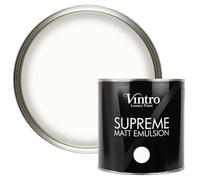 Vintro Luxury Matt Emulsion Off-White, Multi Surface Paint For Walls, Ceilings, Wood, Metal - 2.5L (Pearl)