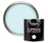 Vintro Luxury Matt Emulsion Pale Blue, Multi Surface Paint For Walls, Ceilings, Wood, Metal - 2.5L (Moonstone)