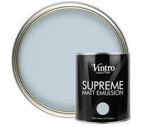 Vintro Luxury Matt Emulsion Pale Blue Smooth Chalky Finish, Multi Surface Paint - Walls, Ceilings, Wood, Metal - 1L (Aurora)