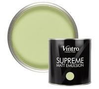 Vintro Luxury Matt Emulsion Pale Green, Multi Surface Paint For Walls, Ceilings, Wood, Metal - 2.5L (Eden)