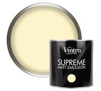 Vintro Luxury Matt Emulsion Pale Yellow Multi Surface Paint For Walls, Ceilings, Wood, Metal - 2.5L (Isabella)