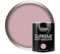 Vintro | Luxury Matt Emulsion | Pink | Smooth Chalky Finish | Multi Surface Paint | for Walls, Ceilings, Wood and Metal | 1L (Dusky Pink - Albert Bridge)