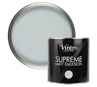 Vintro | Luxury Matt Emulsion | Smooth Chalky Finish | Multi Surface Paint | for Walls, Ceilings, Wood and Metal 2.5L (Blue/green - Harewood, 2.5 Litres)
