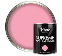Vintro | Luxury Matt Emulsion | Smooth Chalky Finish | Multi Surface Paint | for Walls, Ceilings, Wood and Metal | 1L (Pink)