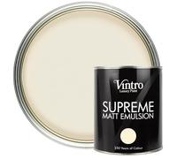 Vintro | Luxury Matt Emulsion | Smooth Chalky Finish | Multi Surface Paint | for Walls, Ceilings, Wood and Metal (Cream) 1L
