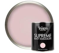 Vintro | Luxury Matt Emulsion | Smooth Chalky Finish | Multi Surface Paint | for Walls, Ceilings, Wood and Metal | 1L (Light Pink)