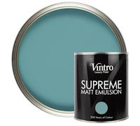 Vintro | Luxury Matt Emulsion | Smooth Chalky Finish | Multi Surface Paint | for Walls, Ceilings, Wood and Metal | 1L (Blue/Green - Casper)