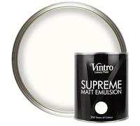 Vintro | Luxury Matt Emulsion | Smooth Chalky Finish | Multi Surface Paint | for Walls, Ceilings, Wood and Metal (Off White) 1L