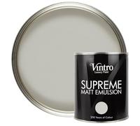 Vintro | Luxury Matt Emulsion | Smooth Chalky Finish | Multi Surface Paint | for Walls, Ceilings, Wood and Metal (Light Grey) 1L
