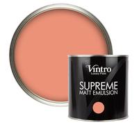 Vintro Luxury Matt Emulsion Terracotta Multi Surface Paint For Walls, Ceilings, Wood, Metal - 2.5L (Porto Terracotta)