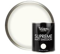 Vintro | Luxury Matt Emulsion | Warm White | Smooth Chalky Finish | Multi Surface Paint | for Walls, Ceilings, Wood and Metal | 1L (Warm White)