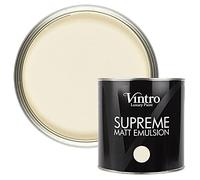 Vintro | Luxury Matt Emulsion | Yellow Cream | Smooth Chalky Finish | Multi Surface Paint | for Walls, Ceilings, Wood and Metal 2.5L (Buckingham)
