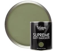 Vintro | Olive Green | Luxury Matt Emulsion | Smooth Chalky Finish | Multi Surface Paint | for Walls, Ceilings, Wood and Metal | 1L (Olive Green - ChiffChaff)