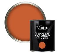 Vintro Orange Brown Gloss Paint 1L Walls, Ceilings, Metal & Wood (Thor's Rust)