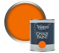 Vintro Orange Chalk Paint/furniture Paint Matt Finish 1 Litre (Deep Saffron)