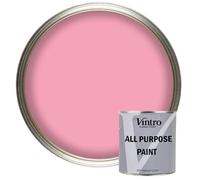Vintro Paint - All Purpose Paint. Multi-Surface Matt Paint For Indoor/Outdoor Use. Wood, Walls, Doors, Cabinets, Metal, Plastic, Masonry, Furniture, Glass, Tile, Radiators & Pipes. 250ml (Pink)
