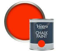 Vintro Paint - Chalk Paint for Furniture, Walls and Woodwork. Interior Use. Quick Dry. 1 Litre (Bright Red - Racing Red)