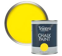 Vintro Paint - Chalk Paint for Furniture, Walls and Woodwork. Interior Use. Quick Dry. 1 Litre (Bright Yellow - Osborne Yellow)