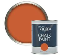 Vintro Paint - Chalk Paint for Furniture, Walls and Woodwork. Interior Use. Quick Dry. 1 Litre (Burnt Orange - Thor's Rust)