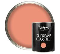 Vintro Paint | Eggshell Paint | for Walls | Wood | Trim | Satin Furniture Paint | Interior & Exterior Use. 1 Litre (Terracotta - Porto Terracotta)