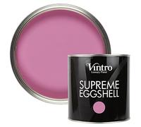 Vintro Paint | Eggshell Paint | for Walls | Wood | Trim | Satin Furniture Paint | Interior & Exterior Use. (Belladonna - Hot Pink, 2.5 Litres)