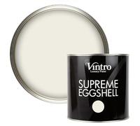 Vintro Paint | Eggshell Paint | for Walls | Wood | Trim | Satin Furniture Paint | Interior & Exterior Use. (Cream - Trafalgar Square, 2.5 Litres)