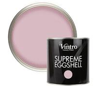 Vintro Paint | Eggshell Paint | for Walls | Wood | Trim | Satin Furniture Paint | Interior & Exterior Use. (Olivia - Pink, 2.5 Litres)