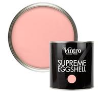 Vintro Paint | Eggshell Paint | for Walls | Wood | Trim | Satin Furniture Paint | Interior & Exterior Use. (Pink - Dancing Salmon, 2.5 Litres)