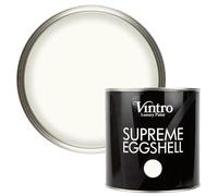 Vintro Paint | Eggshell Paint | for Walls | Wood | Trim | Satin Furniture Paint | Interior & Exterior Use. (Warm White - Nymph, 2.5 Litres)