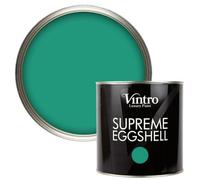 Vintro Paint Emerald Green Eggshell For Walls Wood Trim Satin Furniture Paint Interior & Exterior 2.5L (Esmeralde)
