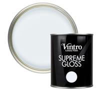 Vintro Paint | Gloss Paint | for Walls | Wood | Trim | Gloss Furniture Paint | Interior & Exterior Use. 1 Litre (Pale Blue - Beau Blue)