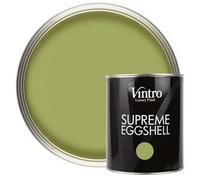 Vintro Paint Green Eggshell For Walls Wood Trim Satin Furniture Paint Interior & Exterior 1L (Sage)