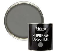 Vintro Paint Grey Eggshell For Walls Wood Trim Satin Furniture Paint Interior & Exterior 2.5L (Cloudburst)