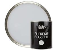 Vintro Paint | Light Grey Eggshell Paint | for Walls | Wood | Trim | Satin Furniture Paint | Interior & Exterior Use. 1 Litre (Bidston Grey)