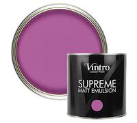 Vintro Paint | Luxury Matt Emulsion | Pinky Purple | Smooth Chalky Finish | Multi Surface Paint | for Walls, Ceilings, Wood and Metal 2.5L (Orchid)